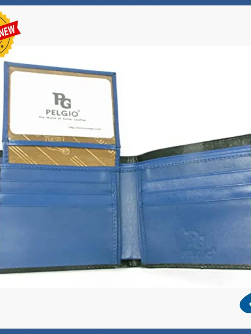 Genuine Stingray Leather Bifold Wallet with 6 Card Slots